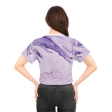 Purple Oil Crop Tee