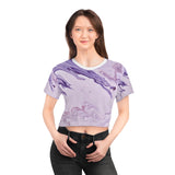 Purple Oil Crop Tee