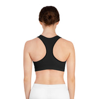 Red on Black Sports Bra