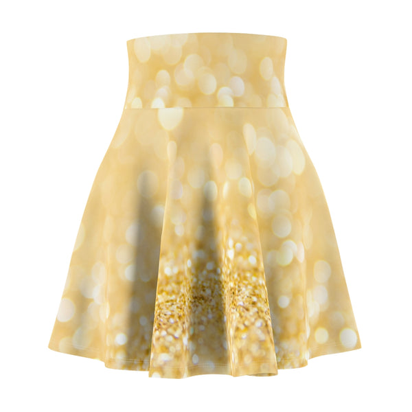 Gold Glitter Skater Skirt