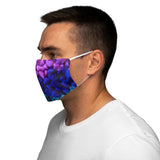Purple/Navy Candy Snug-Fit Polyester Face Mask
