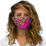 Hot Pink Candy Snug-Fit Polyester Face Mask