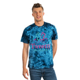 Navy Logo Tie-Dye Tee, Crystal