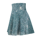 Teal Glitter Skater Skirt
