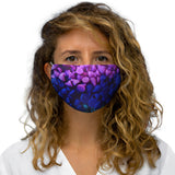 Purple/Navy Candy Snug-Fit Polyester Face Mask