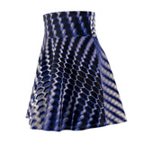 Navy Graphic Skater Skirt