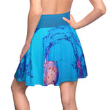 Pink & Blue Jellyfish Skater Skirt