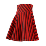 Red Stripe Skater Skirt