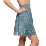 Teal Glitter Skater Skirt