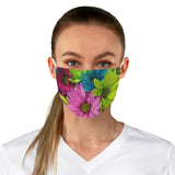 Vibrant Floral Fabric Face Mask