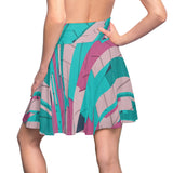 Teal & Pink Shaker Skater Skirt