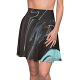 Black Oil Skater Skirt