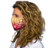 Yellow/Pink Candy Snug-Fit Polyester Face Mask