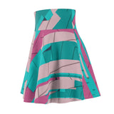 Teal & Pink Shaker Skater Skirt