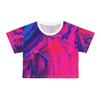 Fuchsia Graffiti Crop Tee