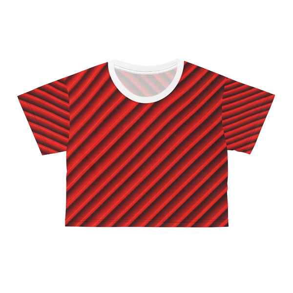 Red Stripe Crop Tee