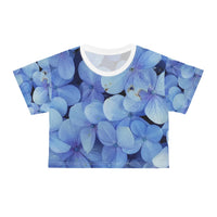 Blue Hibiscus Crop Tee