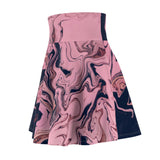 Pink & Navy Swirl Skater Skirt