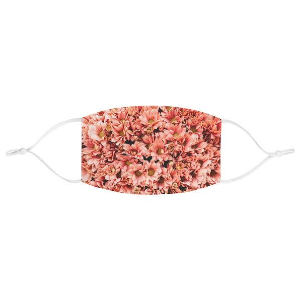 Peach Floral Fabric Face Mask