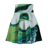 Emerald Oil Skater Skirt