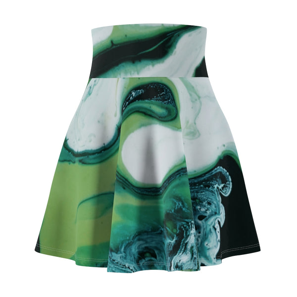 Emerald Oil Skater Skirt