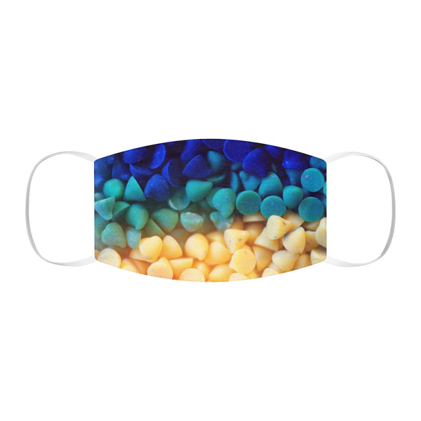 Green/Yellow Candy Snug-Fit Polyester Face Mask