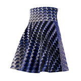 Navy Graphic Skater Skirt