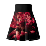 Red on Black Skater Skirt