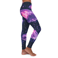 Purple Jellyfish Spandex Leggings