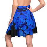 Blue floral Skater Skirt