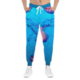 Pink & Blue Jellyfish Athletic Joggers (AOP)