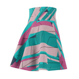 Teal & Pink Shaker Skater Skirt