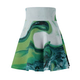Emerald Oil Skater Skirt