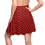 Red Stripe Skater Skirt