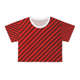 Red Stripe Crop Tee