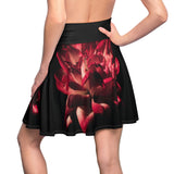Red on Black Skater Skirt