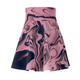 Pink & Navy Swirl Skater Skirt
