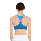 Pink & Blue Jellyfish Sports Bra