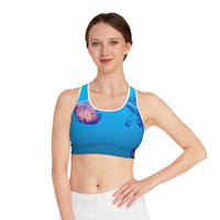 Pink & Blue Jellyfish Sports Bra