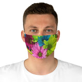 Vibrant Floral Fabric Face Mask