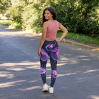 Purple Jellyfish Spandex Leggings