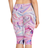 Swirl Frosting Capri Leggings