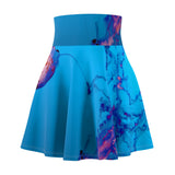 Pink & Blue Jellyfish Skater Skirt