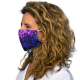 Purple/Navy Candy Snug-Fit Polyester Face Mask