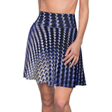 Navy Graphic Skater Skirt