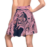 Pink & Navy Swirl Skater Skirt