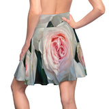 Pale Roses Skater Skirt