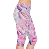 Swirl Frosting Capri Leggings