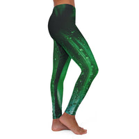 Royal Leaf Spandex Leggings