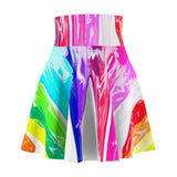 Spilled Paint Skater Skirt
